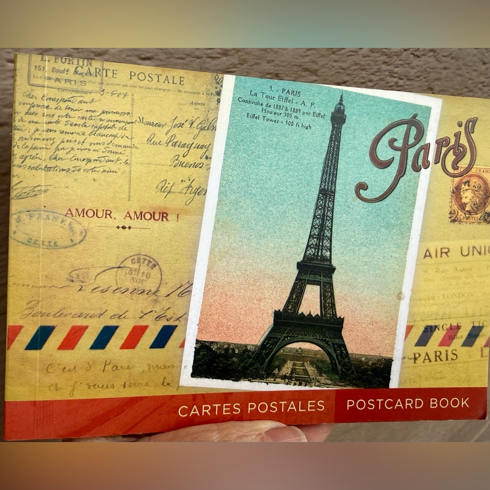 Book of 30 Vintage Paris Postcards. Beautiful colors and lovely vintage feel.